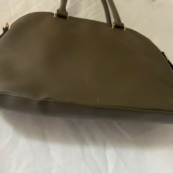 Christian Siriano Satchel Purse Green Gold Handbag - Picture 5 of 16